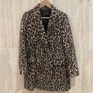 ZARA - Double Breasted Leopard Blazer/Jacket